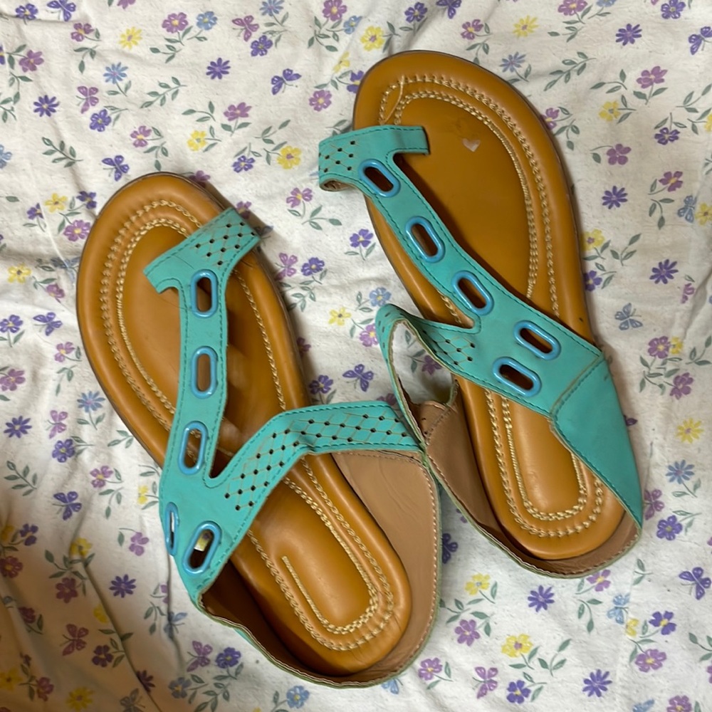 Teal sandals